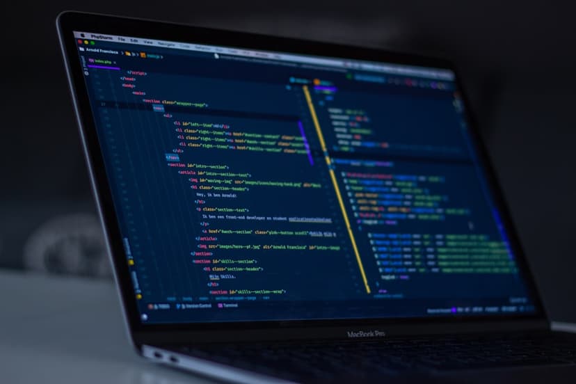 Code on a laptop screen